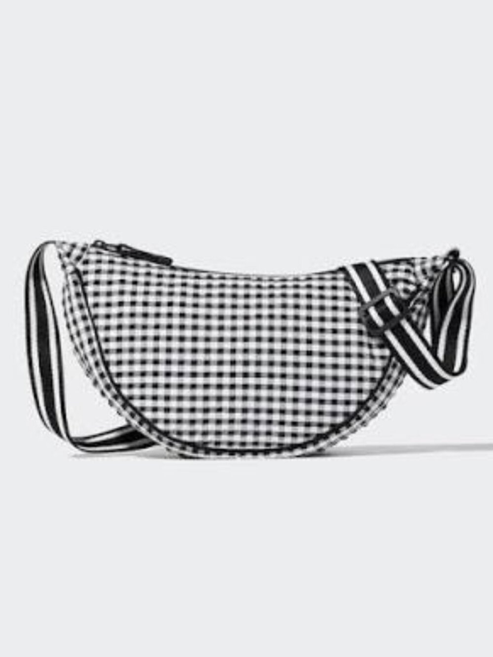 Uniglo Black and White Gingham Round Mini Crossbody Sling Bag